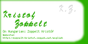 kristof zoppelt business card